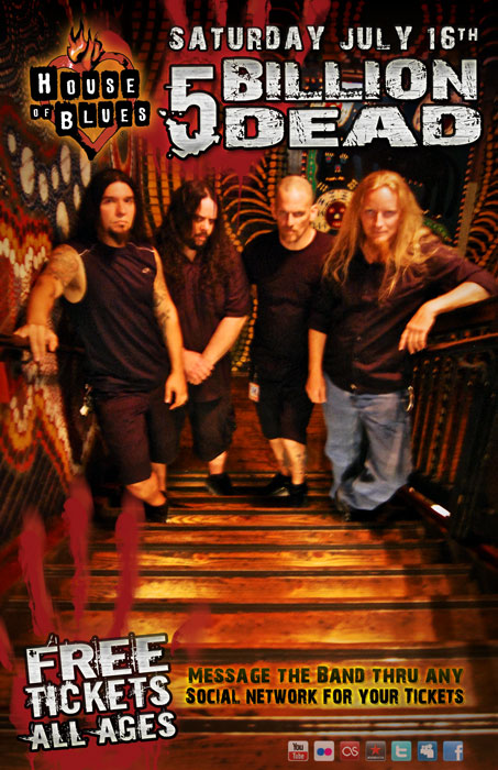 link to 5 billion dead at the house of blues orlando event listing on facebook